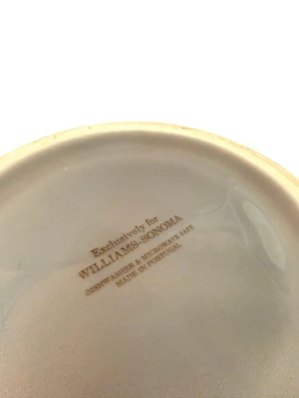 Williams Sonoma Gray Oval Ceramic Batter Bowl Pouring Spout Stoneware Prep